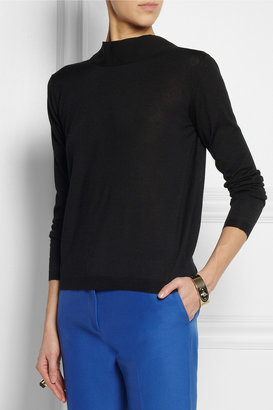 Marni Crepe-trimmed cashmere-blend sweater