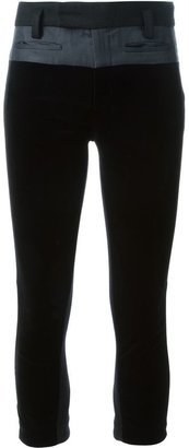Haider Ackermann panelled cropped trousers
