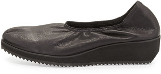 Eileen Fisher Mellow Leather Slip-On Flat, Black
