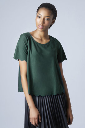 Topshop Scallop frill tee