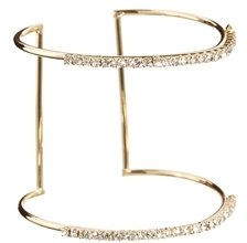 Rachel Roy Pave Two Row Cuff - Gold