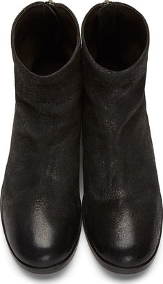 Marsèll Black Leather Horse Resin Boot