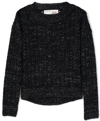MANGO Girls openwork wool-blend sweater