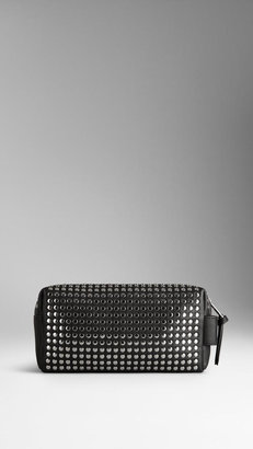 Burberry Large Studded Leather Beauty Pouch