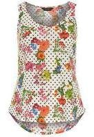 Dorothy Perkins Womens Ivory spot tropical scoop- Ivory
