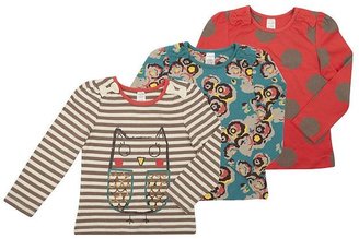 Girls 3 Pack Long Sleeve T-Shirts - Mini Club