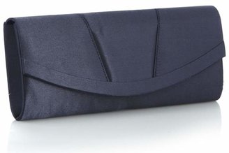 Debut Navy Curved Clutch Bag
