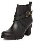 Dorothy Perkins Womens Leighton Black leather chelsea boots- Black