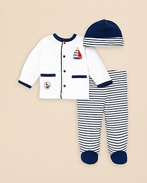 Little Me Infant Boys' Nautical Take Me Home Jacket & Footed Pants Set - Sizes 0-9 Months