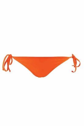 L-Space Swimwear Claire Tab Bikini Bottom in Orange