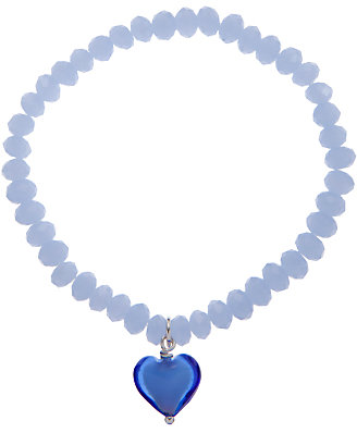 Glass Heart Martick Murano Bracelet