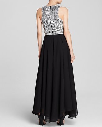 Parker Black Gown - Contrast Beaded
