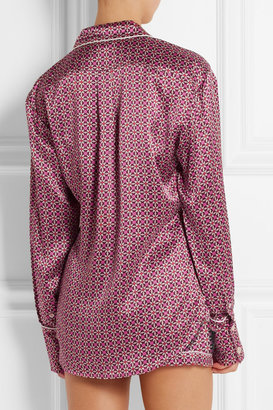Olivia von Halle Alba Natalia printed silk-satin pajama set