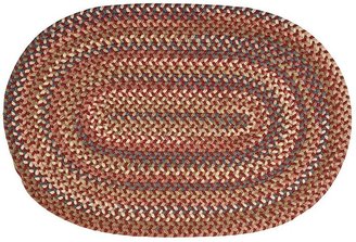 Colonial mills color-dyed braided reversible rug - 4' x 6' oval