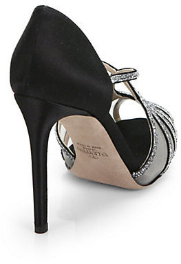 Valentino Jewelry Sequin-Coated Satin Sandals