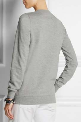 Markus Lupfer Union Jack Drip Lip sequined cotton-terry sweatshirt