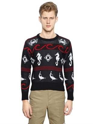 Thom Browne Fair Isle Knit Cotton Sweater