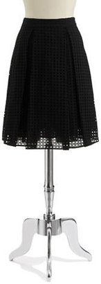 Vince Camuto Eyelet Pleated Skirt