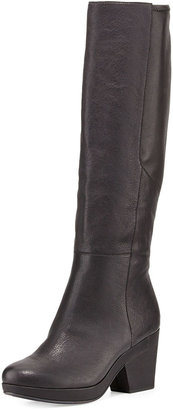 Eileen Fisher Ivy Leather Knee Boot, Black