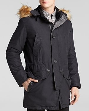 Cole Haan Brushed Twill Military Parka