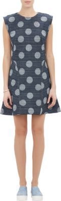 Kenzo Dots & Stripes Jacquard Denim Dress