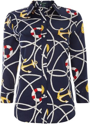 Lauren Ralph Lauren Priya nautical print shirt