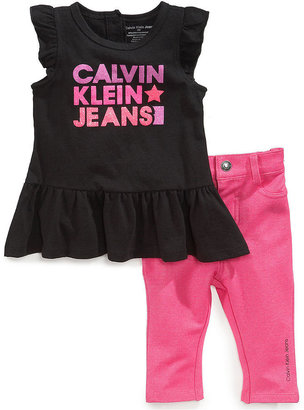 Calvin Klein Baby Girls' 2-Piece Tunic & Jeggings Set
