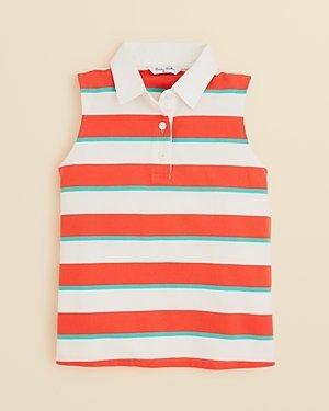 Brooks Brothers Girls' Striped Pique Rugby Top - Sizes Xs-xl