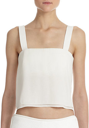 3.1 Phillip Lim Silk Overlay Cropped Top