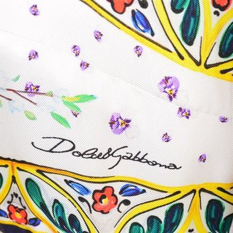 Dolce & Gabbana Majolica Print Silk Dress