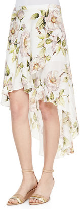 Haute Hippie Thorn & Floral-Print High-Low Skirt