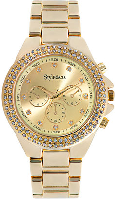 Style&Co. Women's Gold-Tone Bracelet Watch 42mm 10022697