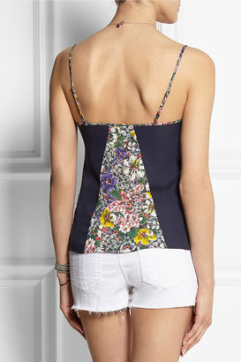 Band Of Outsiders Floral-print silk crepe de chine camisole