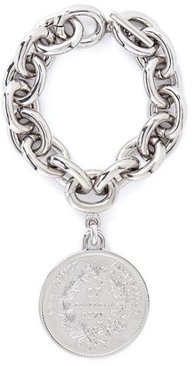 Small medallion chain bracelet