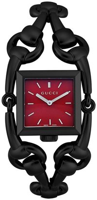 Gucci Women's YA116311 Signoria Collection Black Ion-Plated Stainless Steel Watch