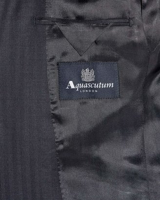 Aquascutum London Men's Herringbone twill single breasted jacket