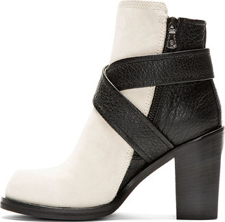 McQ Black & Ivory Nazrul Ankle Boot