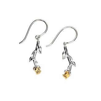 House of Fraser Azendi Silver & gold vermeil rose earrings