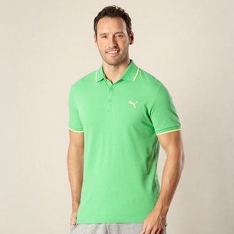 Puma Bright green pique polo shirt