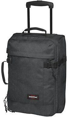 Eastpak Tranverz 2-Wheel Extra Small Cabin Suitcase, Black Denim