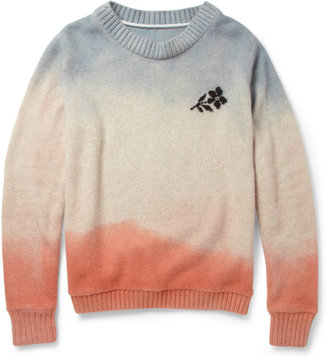 The Elder Statesman Hand-Dyed Flower Cashmere Sweater