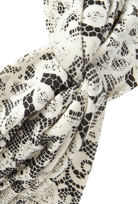 Forever 21 Lace Print Knotted Headwrap