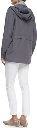 Eileen Fisher Hooded Weather-Resistant Anorak Jacket, Petite