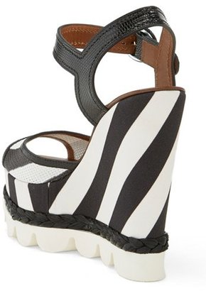 Dolce & Gabbana Stripe Platform Wedge Sandal (Women)