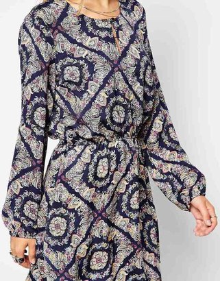 Pepe Jeans Printed Dress With Gathered Waist