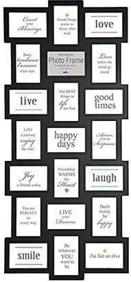 Innova Editions Multi Aperture Opening / Collage Picture Frame for 21 Photos 6x4inch / 10x15cm. Frame Size 101 x 46cm. Maggiore XV Black