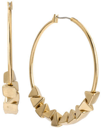 Kenneth Cole New York Geometric Bead Hoop Earrings