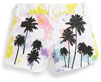 Flowers by Zoe 'Palm Tree' Tie Dye Shorts (Big Girls)