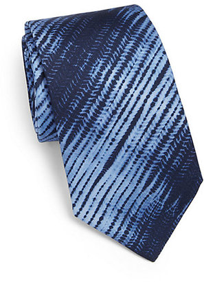 Armani Collezioni Horizontal Digital Weave Silk Tie