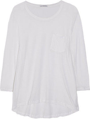 James Perse Cotton and cashmere-blend jersey top